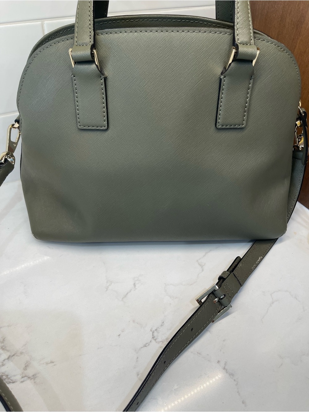 kate spade Sage Green Dome Satchel with Removable Strap - Picture 5 of 12